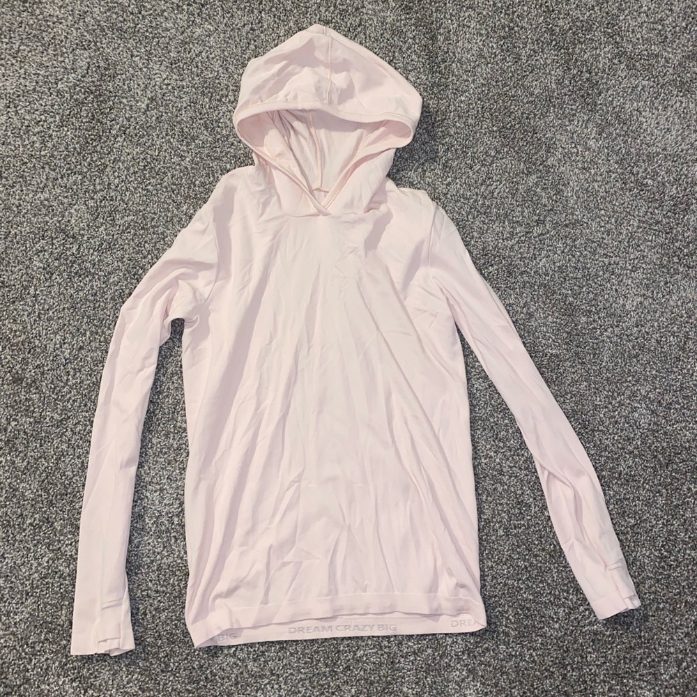 pink long sleeve athleta shirt